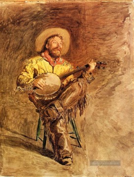 Indianer und Cowboy Werke - Cowboy Singing Realismus Porträts Thomas Eakins